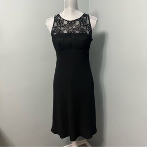 JOBES NEW YORK Black cocktail dress size 6 petite sleeveless wedding guest